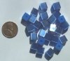 25 8mm Light Sapphire Fiber Optic Cubes